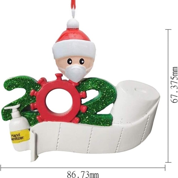 2pk 2020 Personalized Christmas Ornament Pendant Xmas Tree Hanging Decorative - Picture 3 of 3